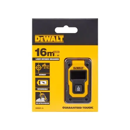 Produktfoto 1 von DeWALT DW055PL-XJ LCD Entfernungsmessgerät, 16 m, ±6 mm