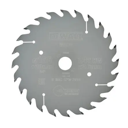 Produktfoto 1 von DeWALT 24 Hartmetall Holz Kreissägeblatt, Ø 165 mm 1