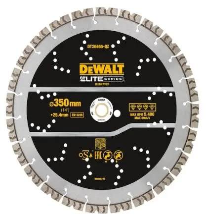Produktfoto 1 von DeWALT Legierungsstahl Rebar Bewehrter Stahlbeton Kreissägeblatt 1