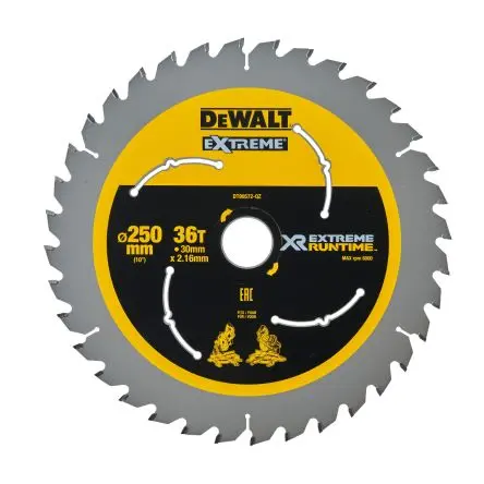 Produktfoto 1 von DeWALT 36 Hartmetall Multi-Material Kreissägeblatt, Ø 250 mm 1
