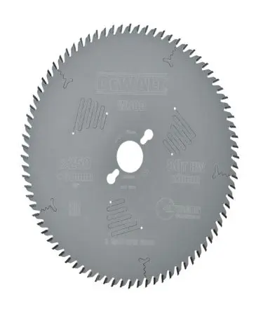 Produktfoto 1 von DeWALT 80 Hartmetall Holz Kreissägeblatt, Ø 250 mm 1
