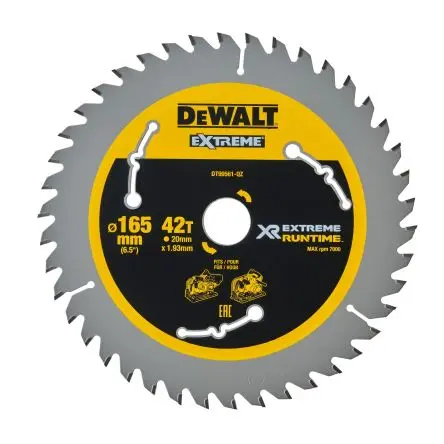 Produktfoto 1 von DeWALT 42 Hartmetall Multi-Material Kreissägeblatt, Ø 165 mm 1