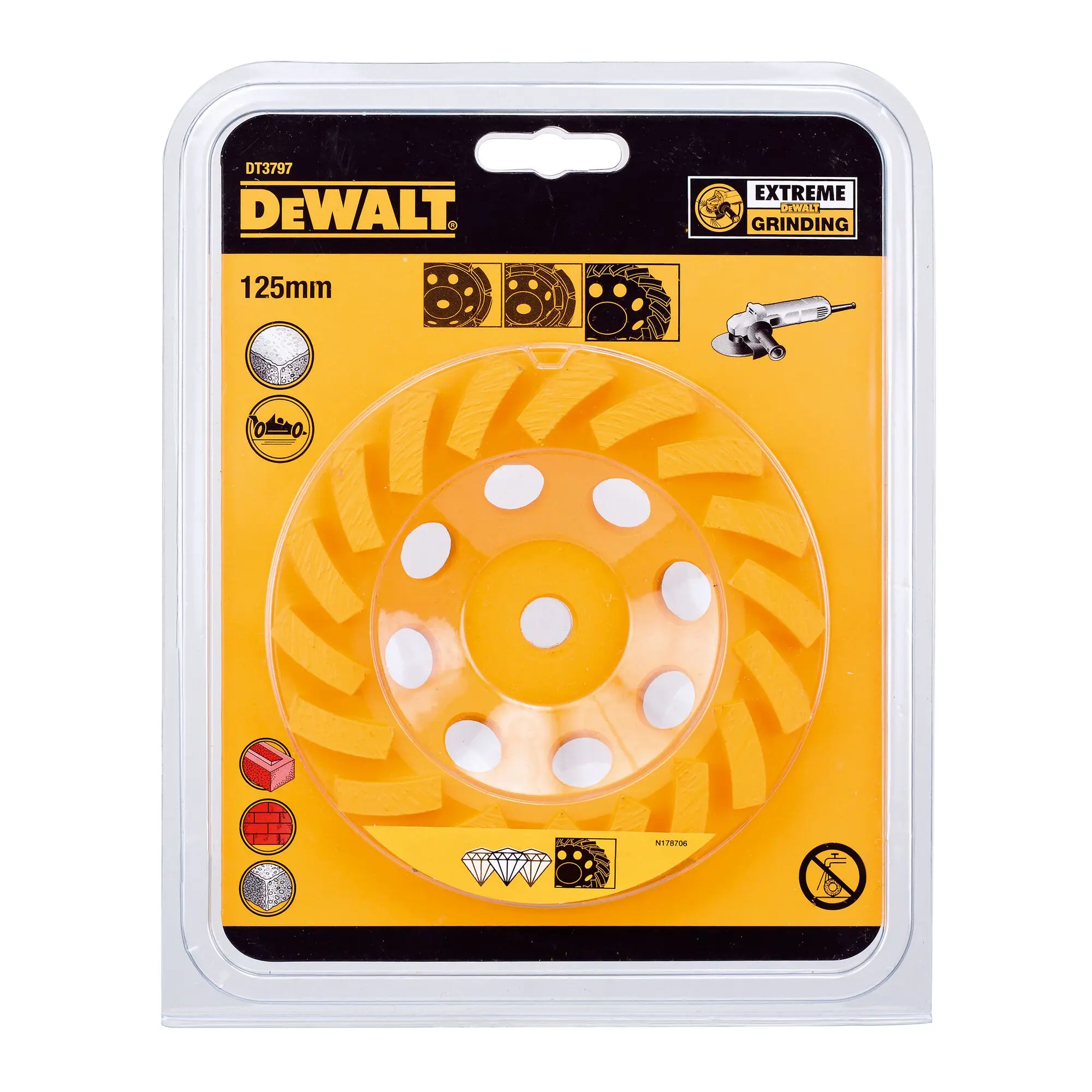 Produktfoto 1 von DeWALT DT37 Diamant Ø 125 mm, Korngröße 1 1 Per Pack