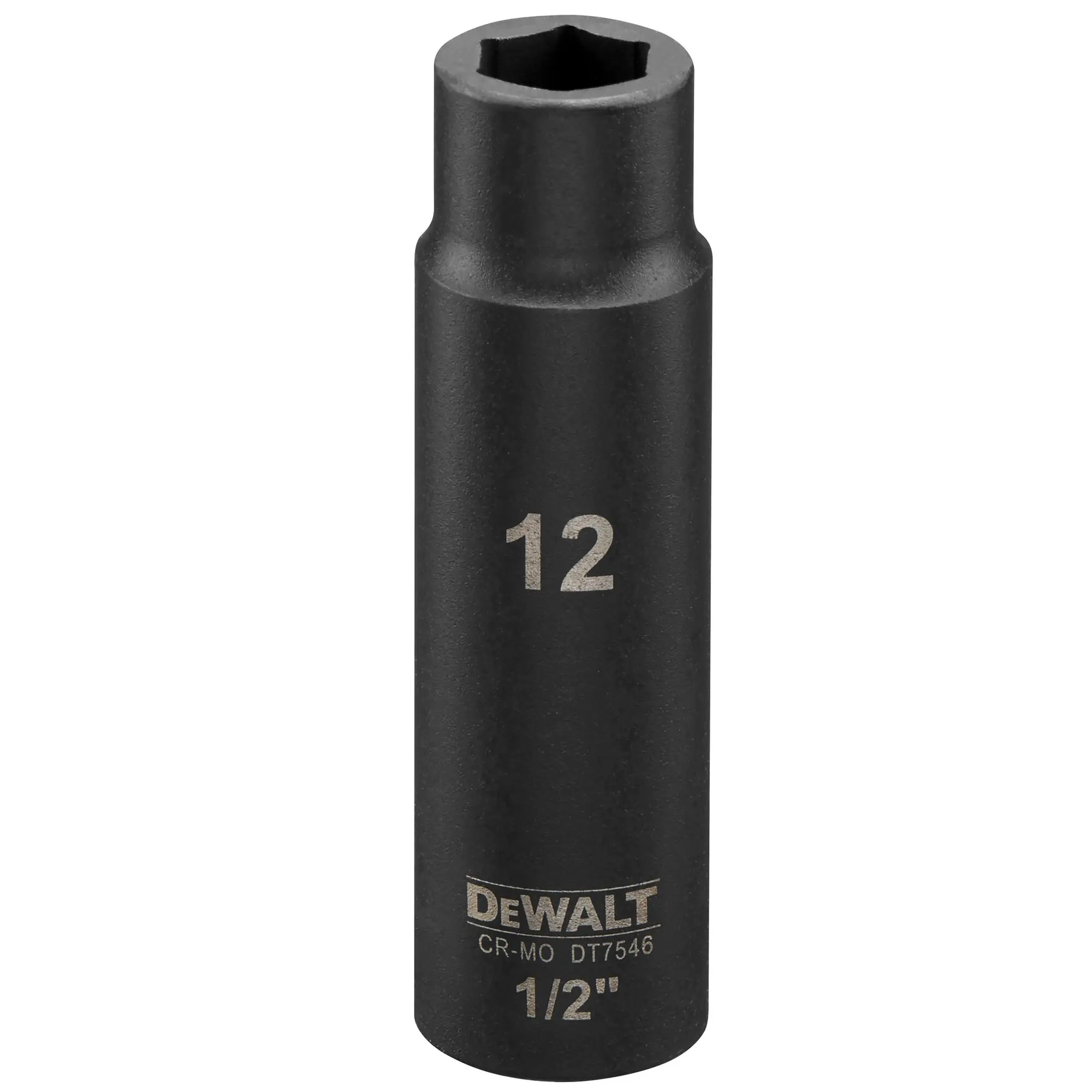 Produktfoto 1 von DeWALT 1/2 in, 12 mm Tiefschlag-Stecknuss Schlag-Steckschlüssel lang, 78 mm