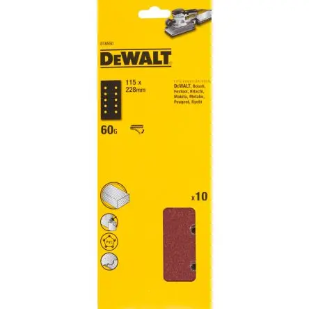 Produktfoto 1 von DeWALT Schleifpapier, Aluminiumbeschichtet, 60+ Grad, Korngröße 60, 115 mm 228mm