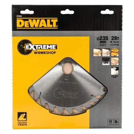 Produktfoto 1 von DeWALT 28 Hartmetall Holz Kreissägeblatt, Ø 235 mm 1