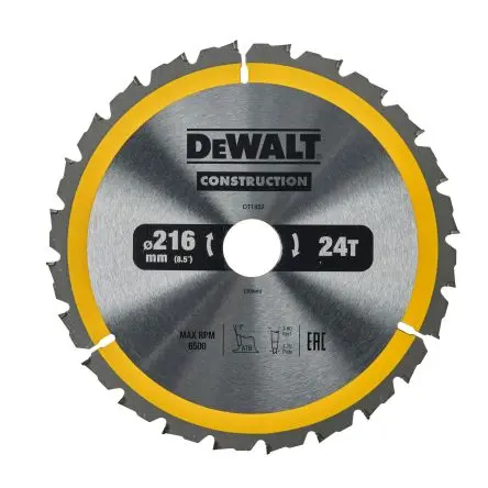 Produktfoto 1 von DeWALT 24 Hartmetall Multi-Material Kreissägeblatt, Ø 216 mm 1