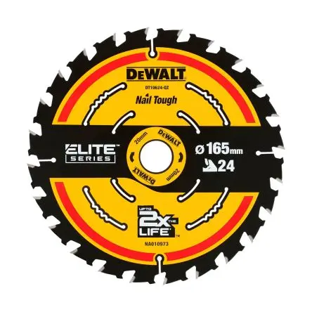 Produktfoto 1 von DeWALT 24 Hartmetall Multi-Material Kreissägeblatt, Ø 165 mm 1