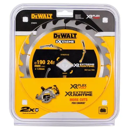 Produktfoto 1 von DeWALT 24 Hartmetall Holz Kreissägeblatt, Ø 190 mm 1