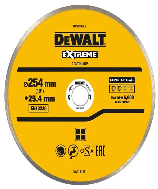 Produktfoto 1 von DeWALT DT3733 Diamant Ø 250 mm / Stärke 1.6 mm 1 Per Pack