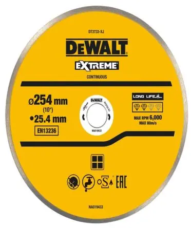 Produktfoto 1 von DeWALT DT3733 Diamant Ø 250 mm / Stärke 1.6 mm 1 pro Paket