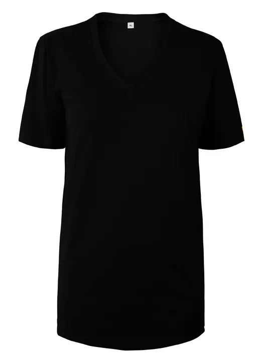Produktfoto 1 von EUROSTAT 51-300-03XX ESD V-NECK T-SHIRT T-Shirt, 48,5 % Polyester, 48,5 % Baumwolle, 3 % Carbon, Kurz Schwarz M