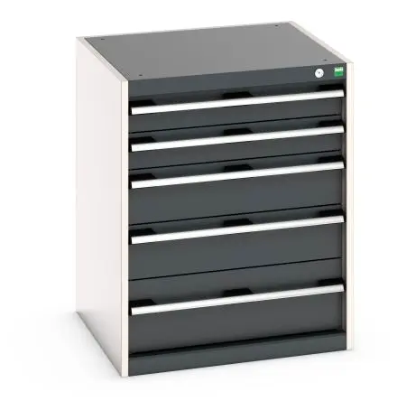 Produktfoto 1 von Bott Schrank Typ Schrank Freistehend 5 Schublade/n 800 mm 650mm 650 mm Stahlblech