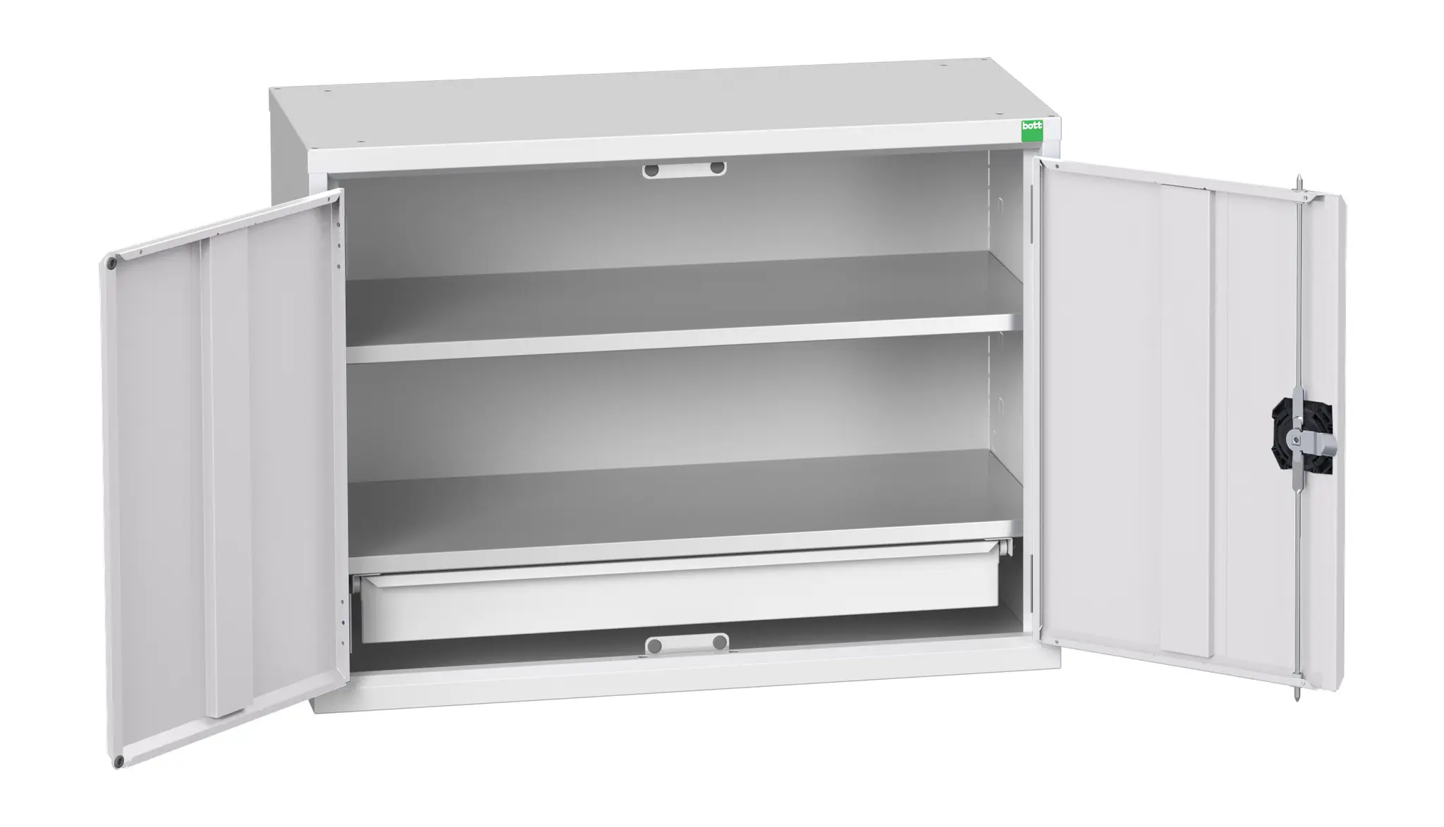 Produktfoto 1 von Bott Schrank Typ Regalschrank 2 Tür/en 2 Regal/e 1 Schublade/n 600 mm 800 mm Ja 350 mm Stahlblech