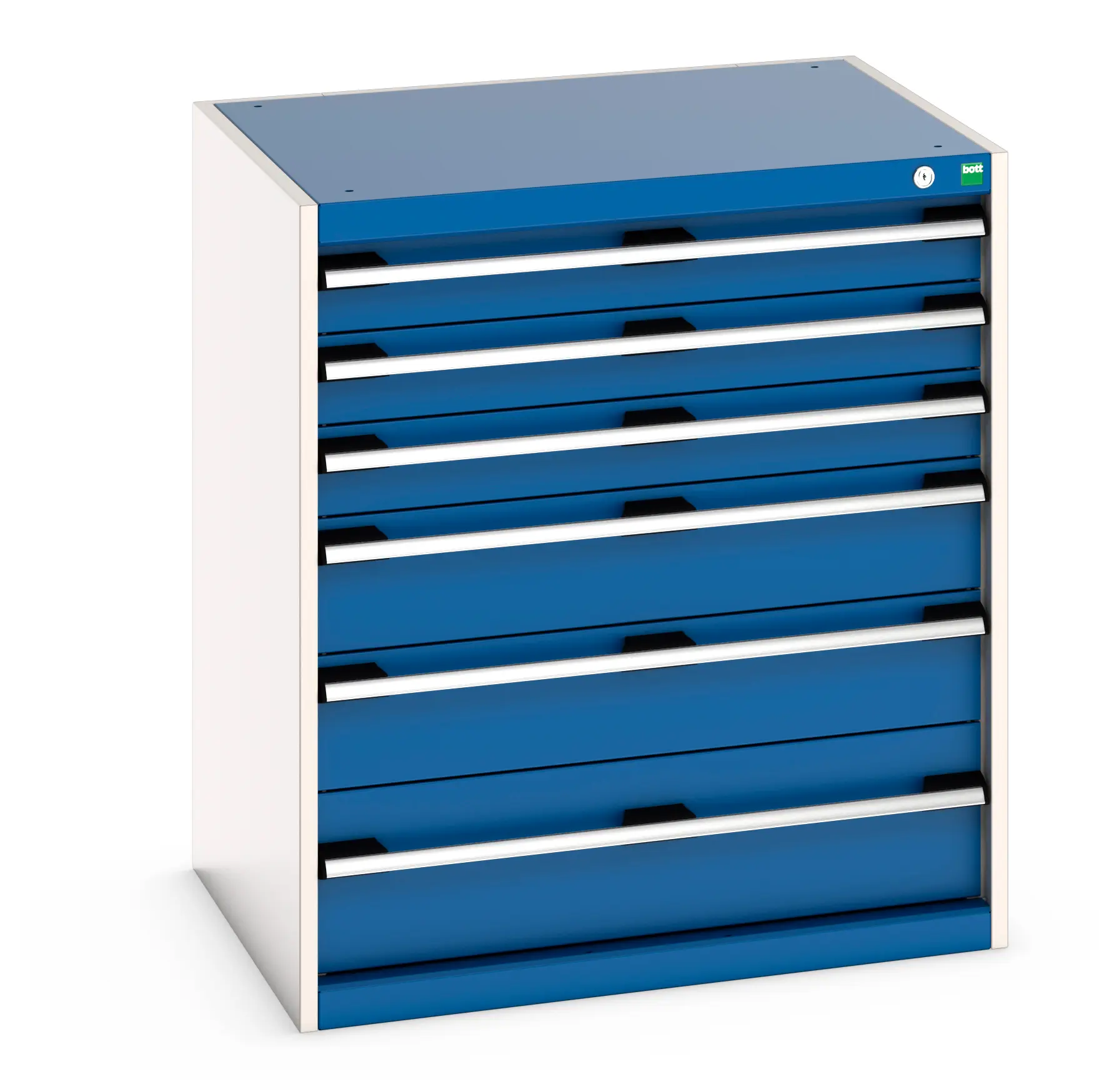 Produktfoto 1 von Bott Schrank Typ Schrank Freistehend 6 Schublade/n 900 mm 800 mm Ja 650 mm Stahlblech