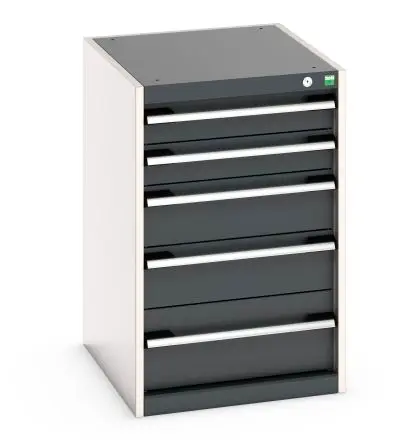 Produktfoto 1 von Bott Schrank Typ Schrank Freistehend 5 Schublade/n 800 mm 525mm Abschließbar 650 mm Stahlblech