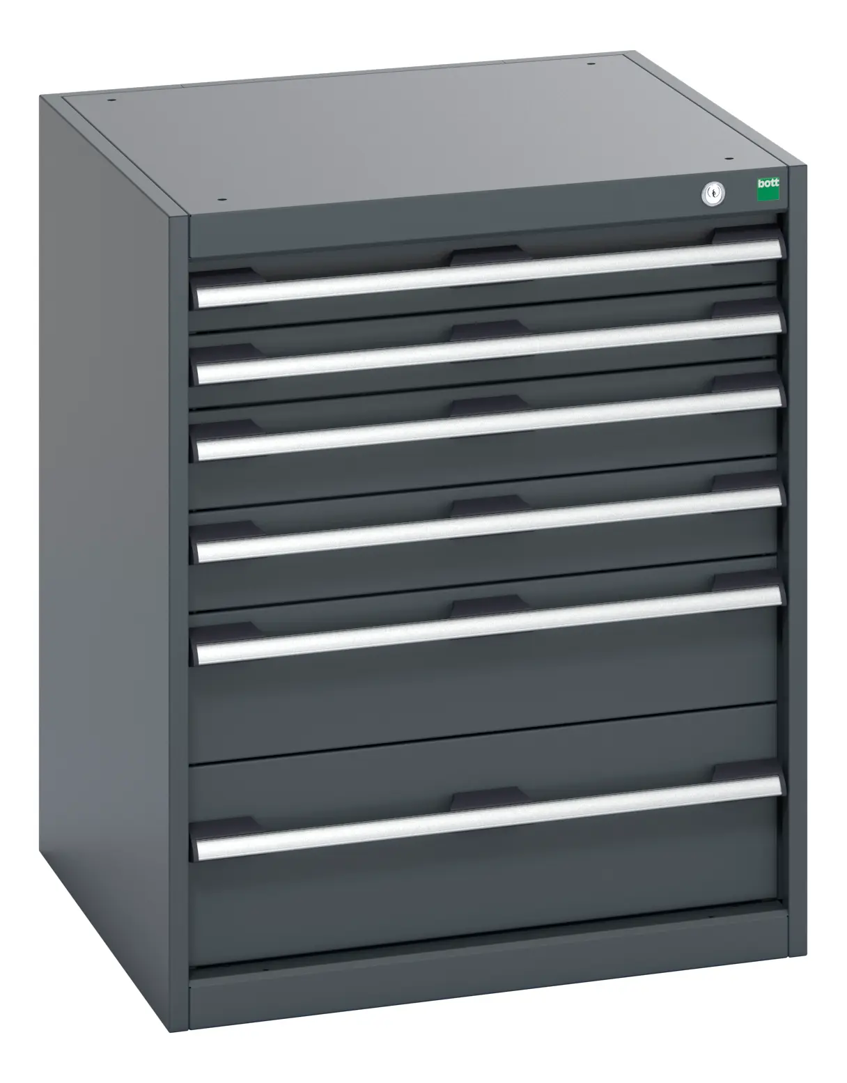 Bott Schrank Typ Schrank Freistehend 6 Schublade/n 800 mm 650 mm Ja 650 mm Stahlblech