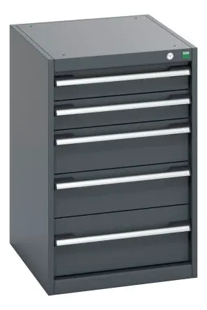 Produktfoto 1 von Bott Schrank Typ Schrank Freistehend 5 Schublade/n 800 mm 525mm Abschließbar 650 mm Stahlblech
