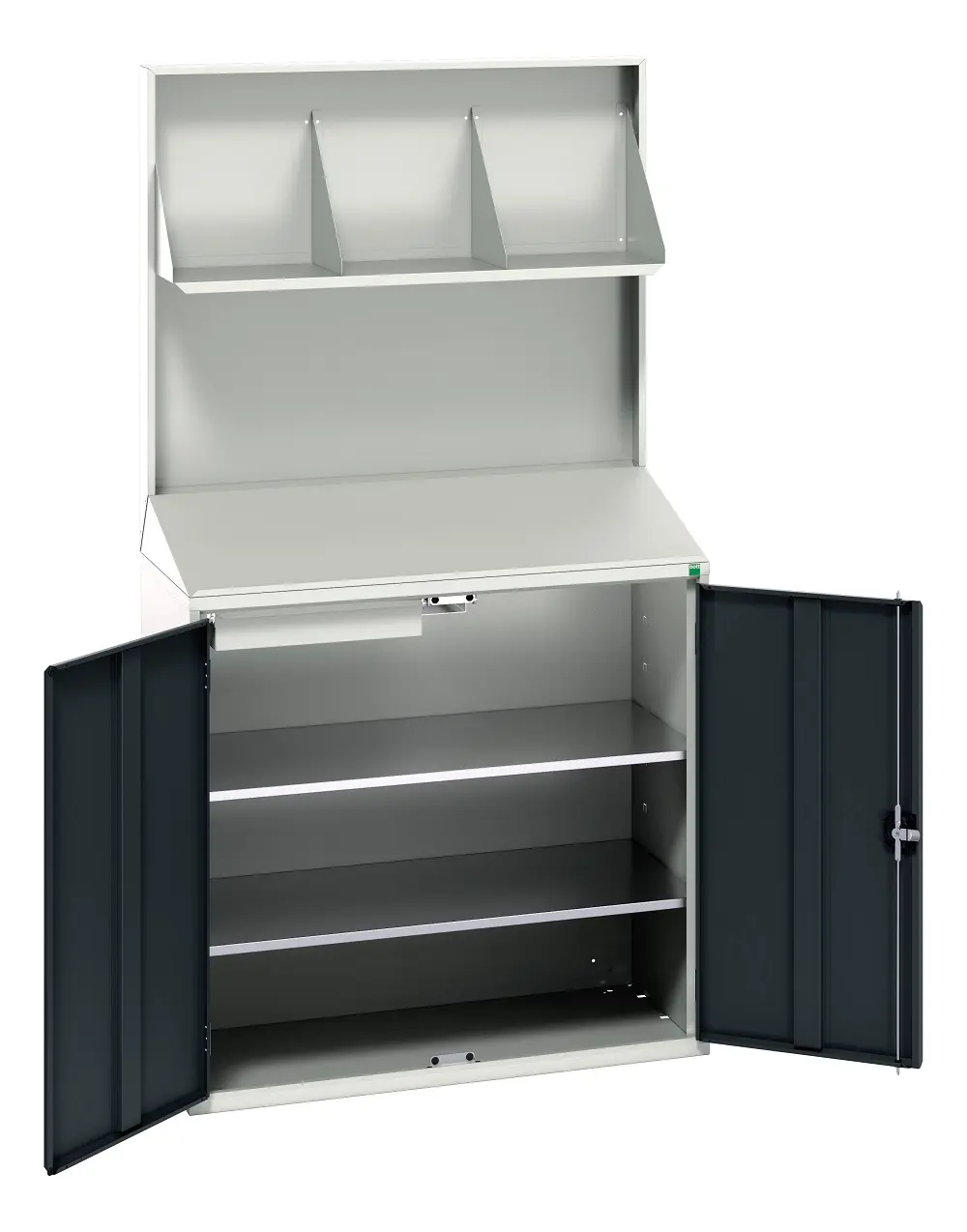 Produktfoto 1 von Bott Schrank Typ Regalschrank Freistehend 2 Tür/en 2 Regal/e 1 Schublade/n 2000 mm 1050 mm Ja 550 mm Stahlblech