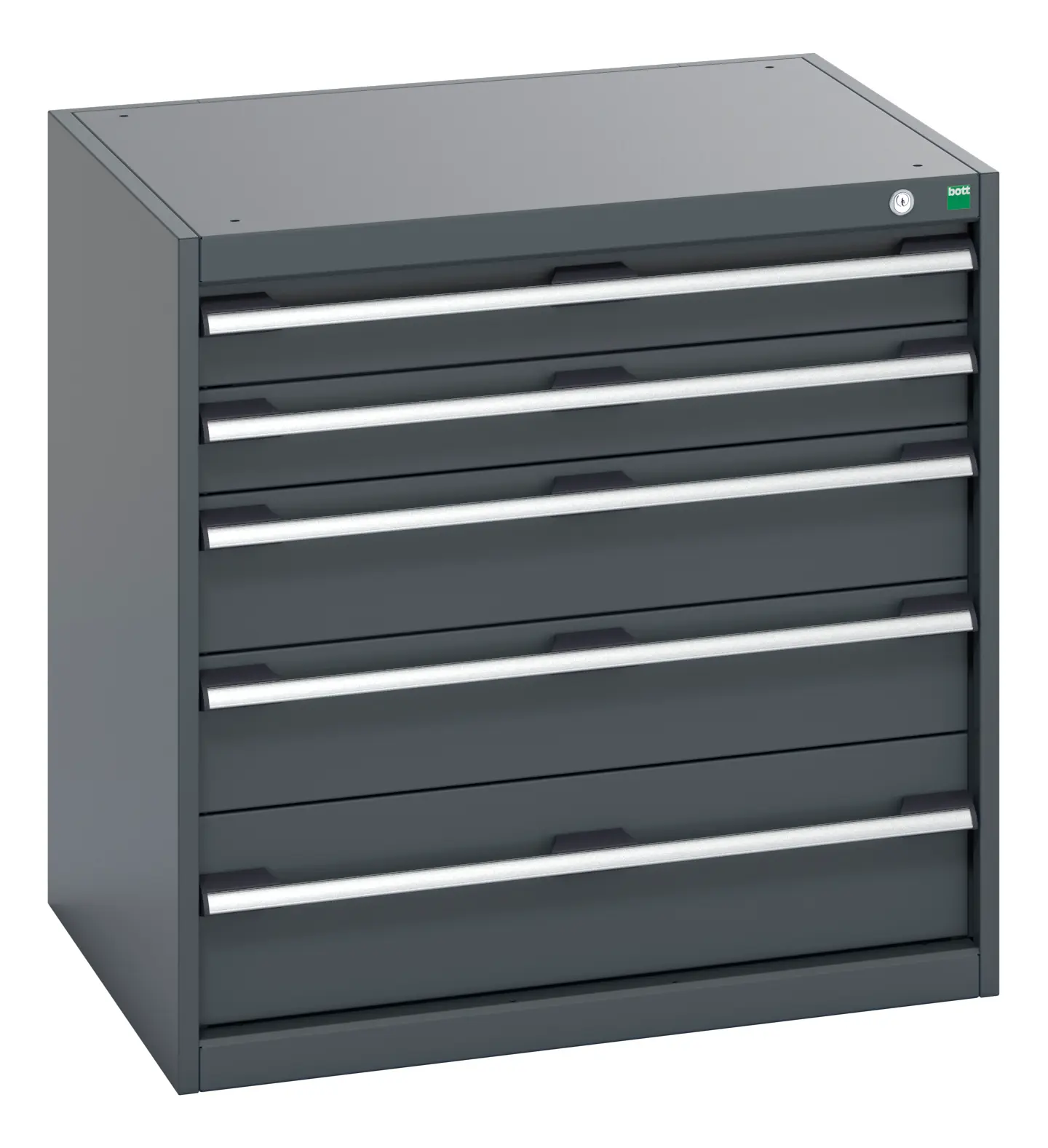 Produktfoto 1 von Bott Schrank Typ Schrank Freistehend 5 Schublade/n 800 mm 800 mm Ja 650 mm Stahlblech