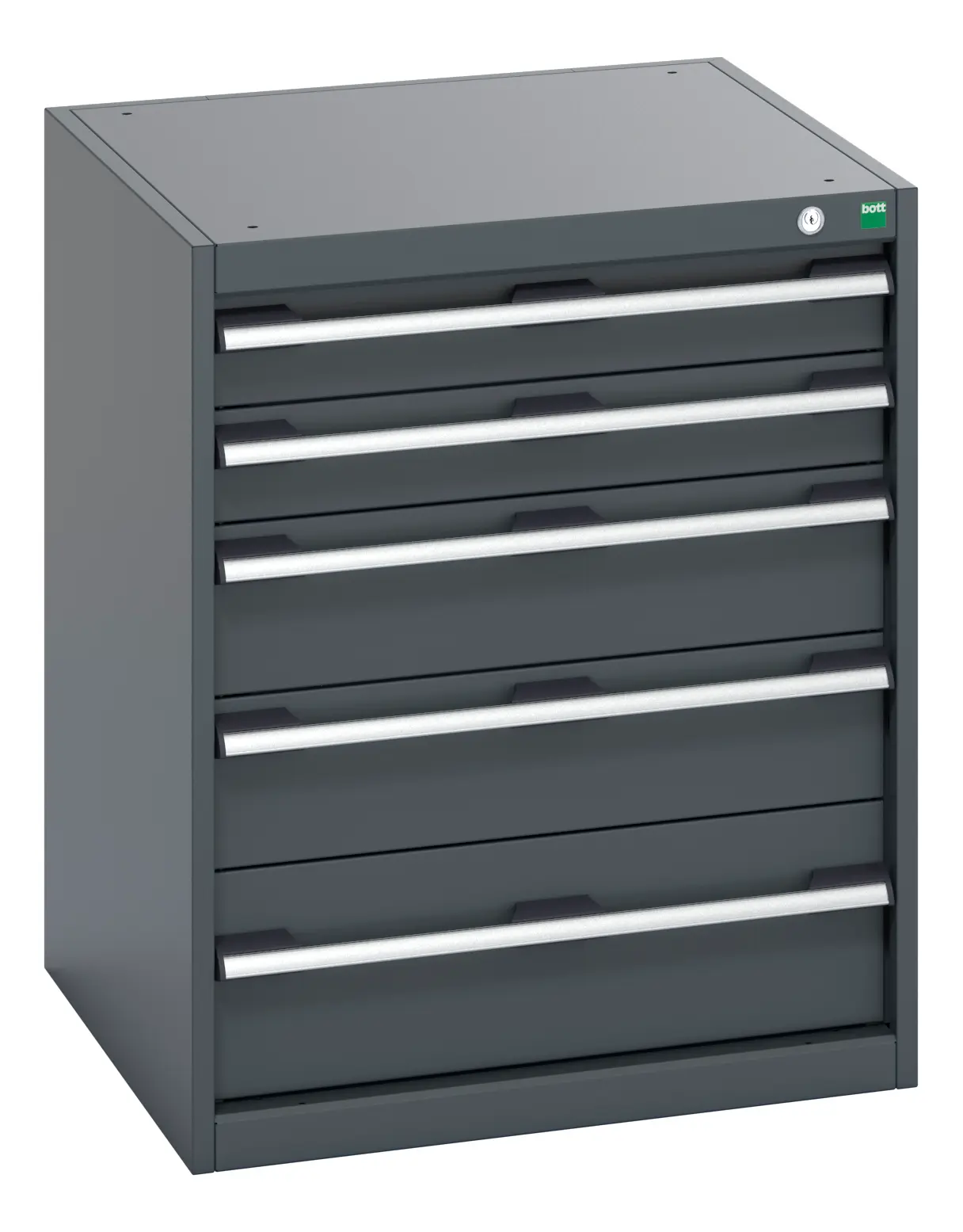 Produktfoto 1 von Bott Schrank Typ Schrank Freistehend 5 Schublade/n 800 mm 650 mm Ja 650 mm Stahlblech