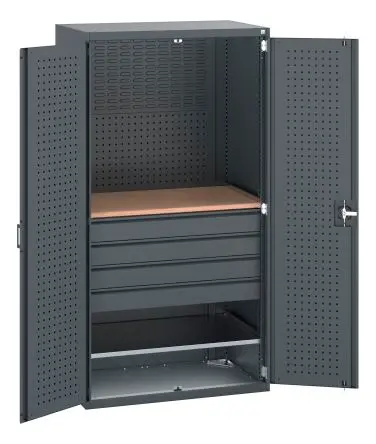 Produktfoto 1 von Bott Schrank Typ Mini Werkstattschrank Freistehend 2 Tür/en 1 Regal/e 4 Schublade/n 2000 mm 1050mm Abschließbar 650 mm