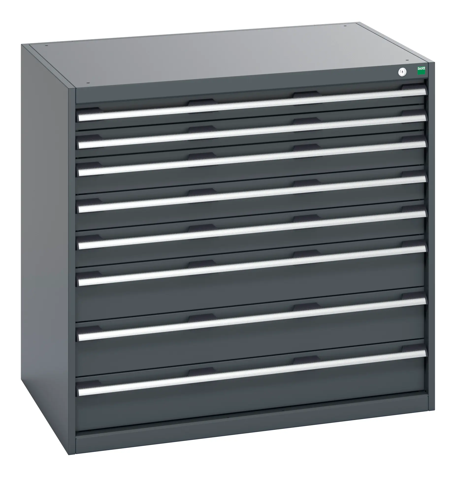 Produktfoto 1 von Bott Schrank Typ Schrank Freistehend 8 Schublade/n 1000 mm 1050 mm Ja 750 mm Stahlblech