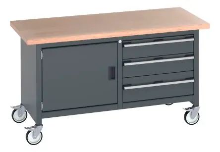Produktfoto 1 von Bott 41002100.77V Aufbewahrungstisch Tragbar Stahlblech Werkbank Einstellbare Höhe L. 750 mm B. 1500mm H. 840 mm,