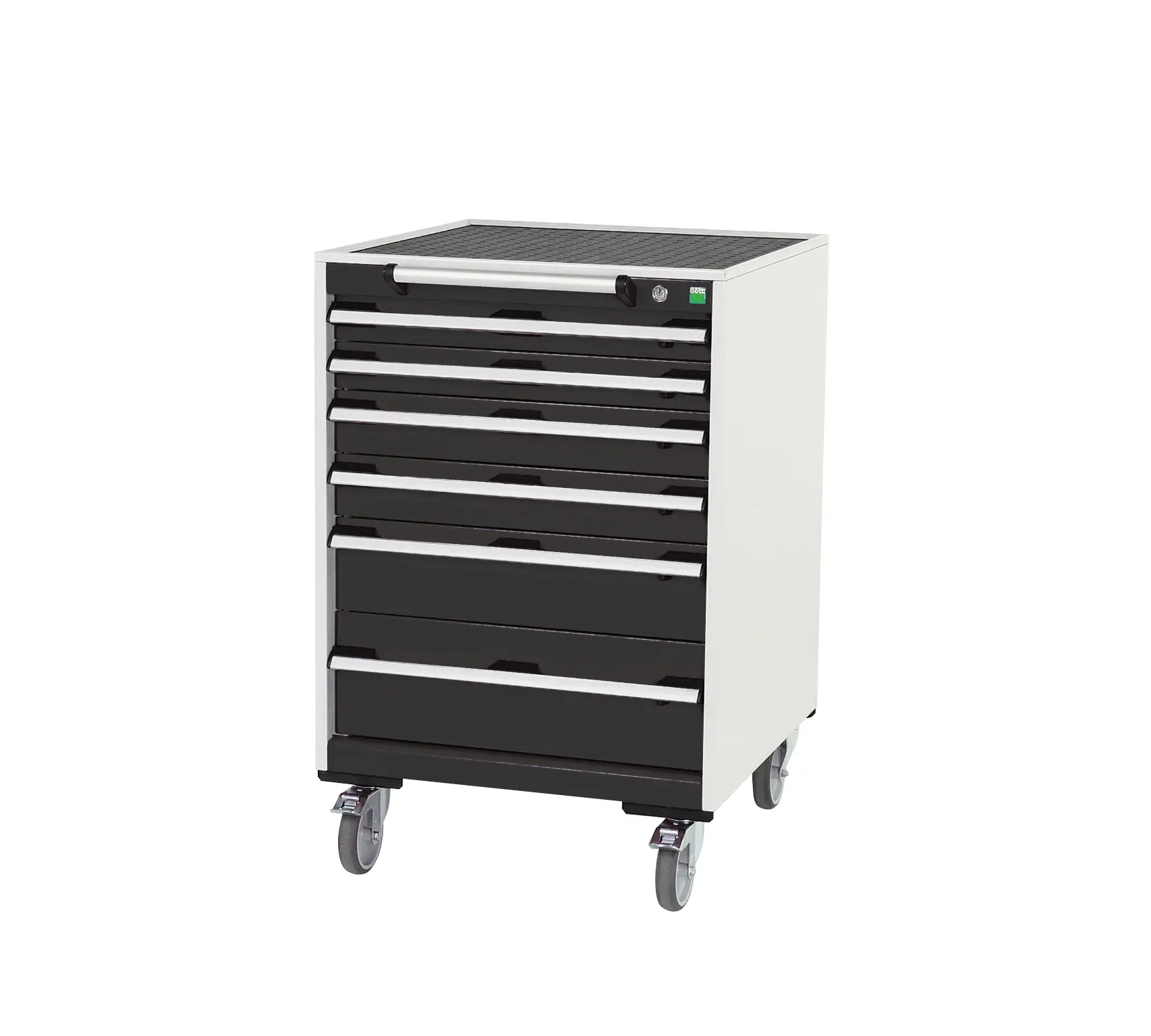 Produktfoto 1 von Bott Schrank Typ Beweglicher Schrank Freistehend 6 Schublade/n 985 mm 650 mm Ja 650 mm mit Rädern Stahlblech