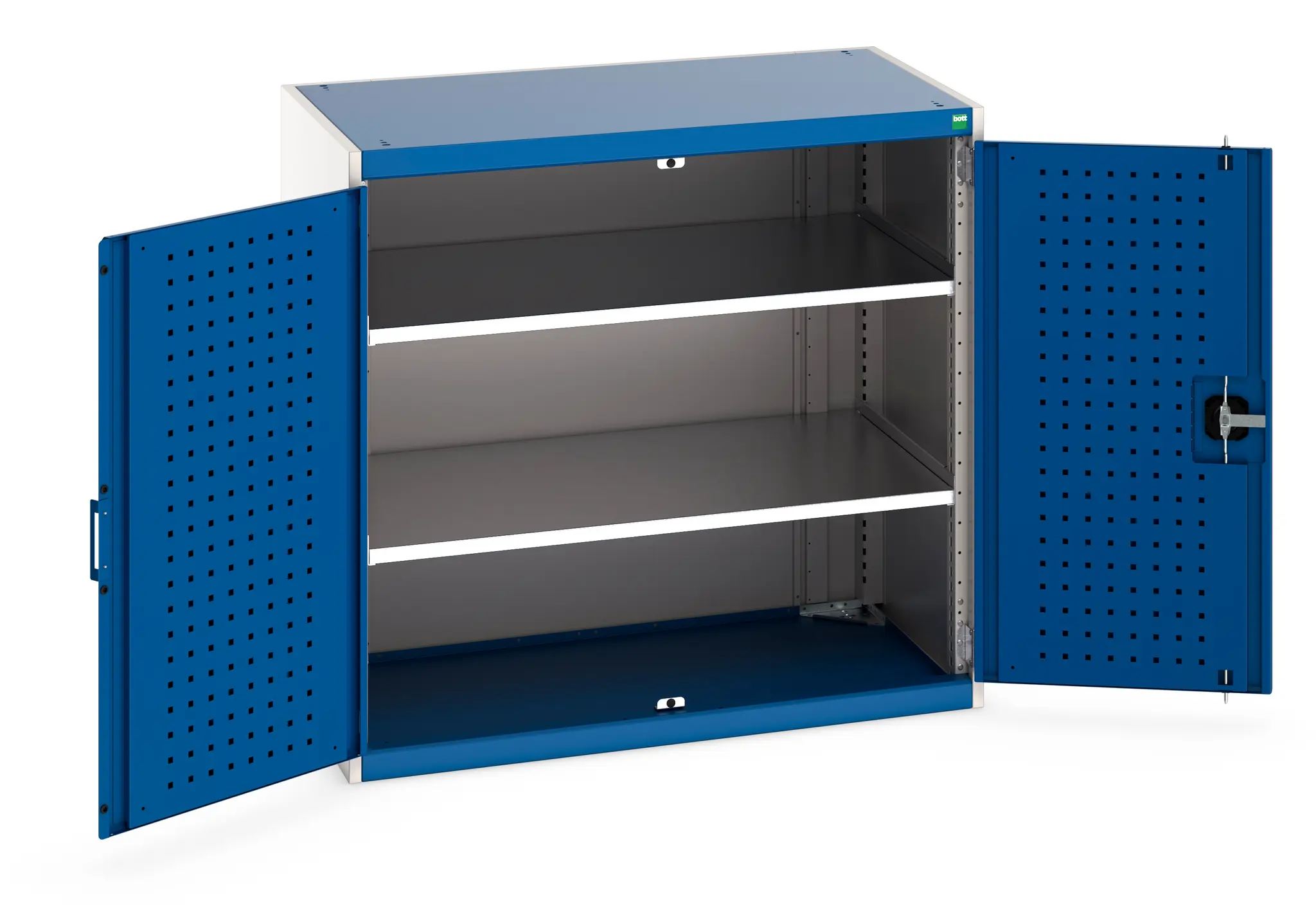 Produktfoto 1 von Bott Schrank Typ Regalschrank Freistehend 2 Tür/en 2 Regal/e 100 mm 1050 mm Ja 650 mm Stahlblech
