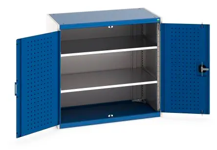 Produktfoto 1 von Bott Schrank Typ Regalschrank Freistehend 2 Tür/en 2 Regal/e 100 mm 1050mm Abschließbar 650 mm Stahlblech
