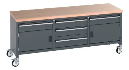 Produktfoto 1 von Bott 41002133.77v Aufbewahrungsbank Tragbar Stahlblech L. 750mm B. 2000mm H. 840mm, Traglast 375kg