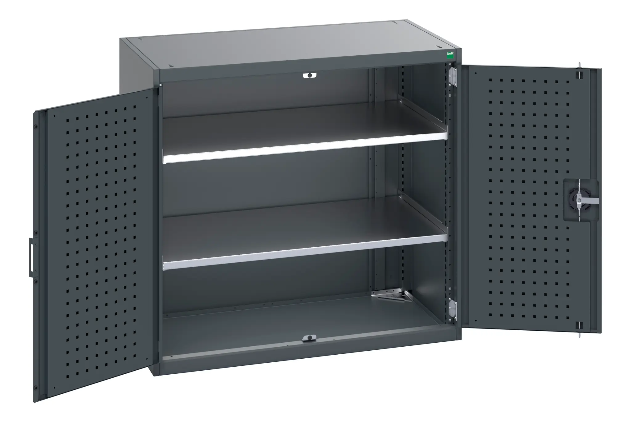 Produktfoto 1 von Bott Schrank Typ Regalschrank Freistehend 2 Tür/en 2 Regal/e 1000 mm 1050 mm Ja 650 mm Stahlblech