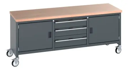 Produktfoto 1 von Bott 41002124.77v Aufbewahrungstisch Tragbar Stahlblech Werkbank Einstellbare Höhe L. 750 mm B. 2000mm H. 840 mm,