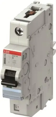 Produktfoto 1 von ABB S400M Miniaturüberlastschalter Typ B, Pol 1-polig 4A 400V ac, Abschaltvermögen 10 kA SMISSLINE TP 250 V dc
