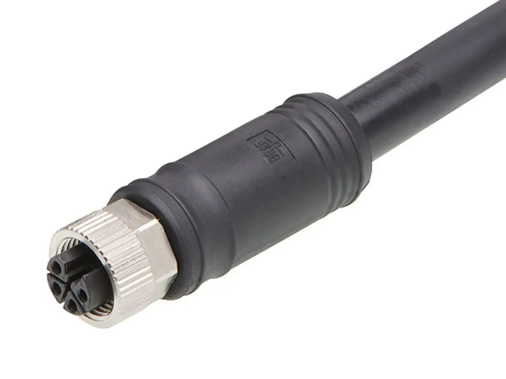 Produktfoto 1 von Brad from Molex 120500 M12 konfektioniertes Sensorkabel Buchse 4-polig Buchse 12A Kabel IP40