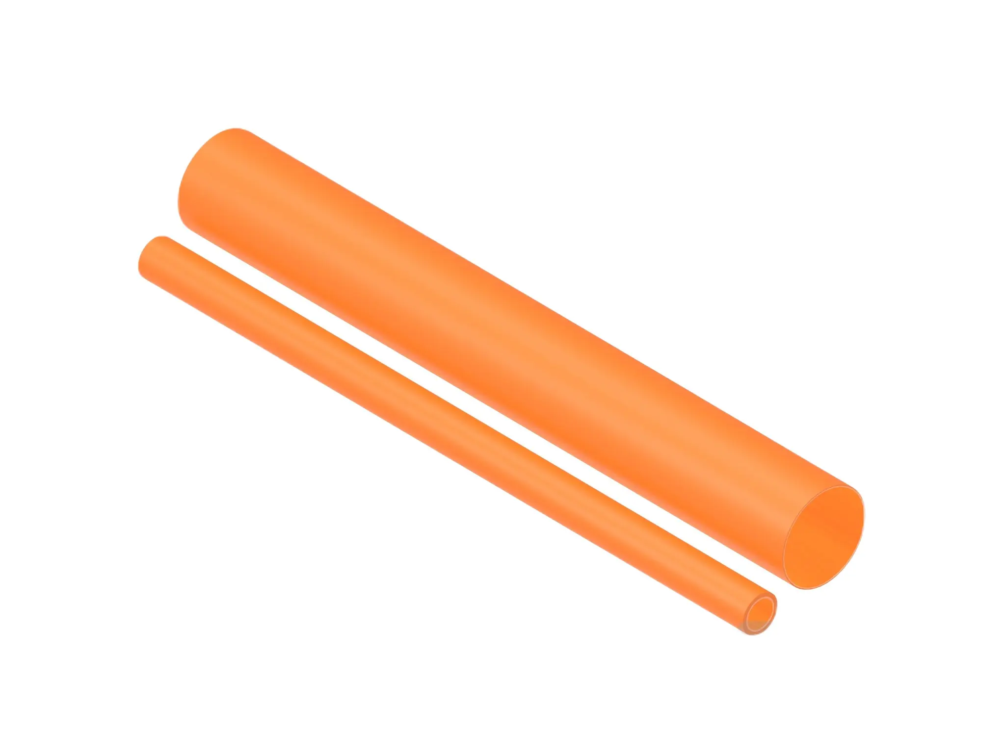 Produktfoto 1 von TE Connectivity VOLINSU EVDW Wärmeschrumpfschlauch, Polyolefin Orange, Ø 24 mm Schrumpfrate 3:1, Länge 1220mm