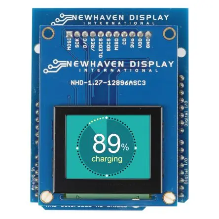 Produktfoto 1 von NEWHAVEN DISPLAY INTERNATIONAL Grafisches Farb-OLED-Displaymodul + Arduino UNO-Shield Arduino-Shield, Arduino-Shield