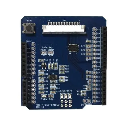 Produktfoto 1 von NEWHAVEN DISPLAY INTERNATIONAL Arduino Shield zur Anbindung an FT81X EVE TFT-Modul Arduino-Shield, Arduino-Shield V1.0