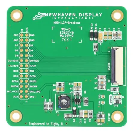 Produktfoto 1 von NEWHAVEN DISPLAY INTERNATIONAL Breakout-Board für 1,27-Zoll-Farb-OLED-Glas Display-Interface Set Parallel/Serial für