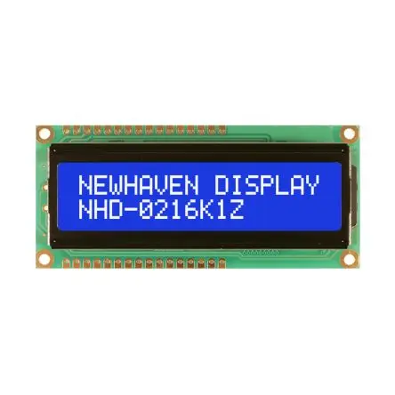 Produktfoto 1 von NEWHAVEN DISPLAY INTERNATIONAL NHD-0216K1Z Alphanumerische LCD-Anzeige, Alphanumerisch LED Weiß 2 x 16, Hintergrund