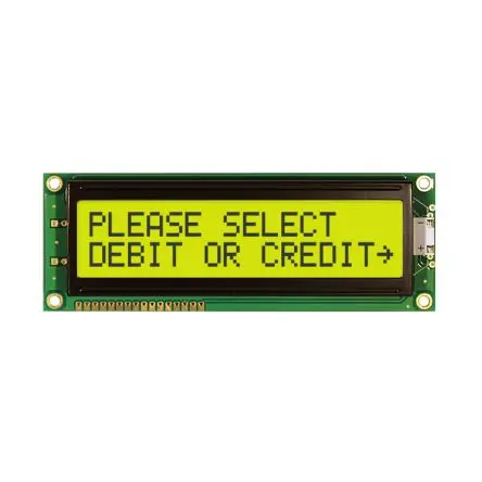 Produktfoto 1 von NEWHAVEN DISPLAY INTERNATIONAL NHD-0216SZ Alphanumerische LCD-Anzeige, Alphanumerisch LED Grün, Gelb 2 x 16, Hintergrund