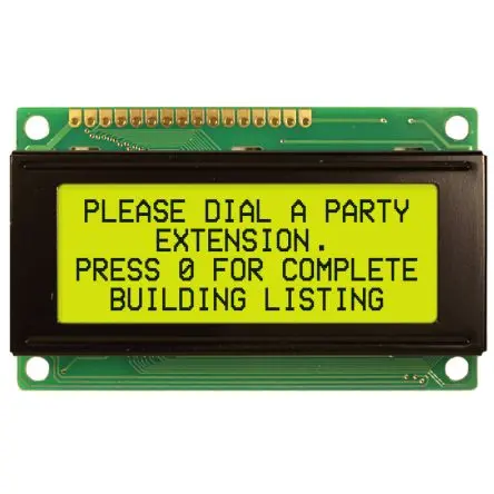 Produktfoto 1 von NEWHAVEN DISPLAY INTERNATIONAL NHD-0420AZ Alphanumerische LCD-Anzeige, Alphanumerisch LCD Grün, Gelb 4 x 20, Hintergrund