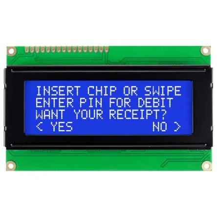 NEWHAVEN DISPLAY INTERNATIONAL NHD-0420DZ Alphanumerische LCD-Anzeige, Alphanumerisch LCD Weiß 4 x 20, Hintergrund Blau,