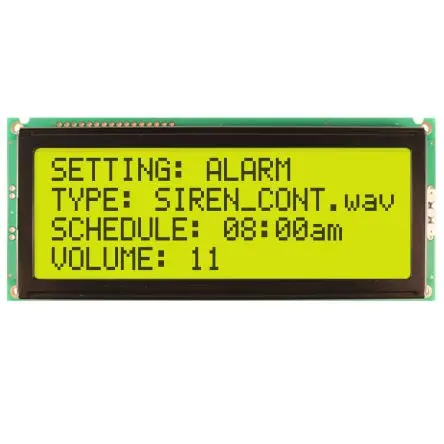 Produktfoto 1 von NEWHAVEN DISPLAY INTERNATIONAL NHD-0420E2Z Alphanumerische LCD-Anzeige, Alphanumerisch LCD Gelb, Grün 4 x 20,