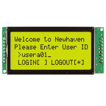 Produktfoto 1 von NEWHAVEN DISPLAY INTERNATIONAL NHD-0420H1Z Alphanumerische LCD-Anzeige, Alphanumerisch LCD Grün, Gelb 4 x 20,