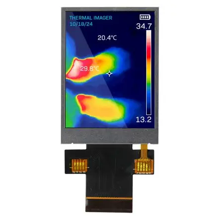 Produktfoto 1 von NEWHAVEN DISPLAY INTERNATIONAL TFT-LCD-Anzeige 2.4 Zoll Parallel/SPI, 240 x 320 pixel, 38.32 x 50.56 mm LED