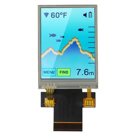 Produktfoto 1 von NEWHAVEN DISPLAY INTERNATIONAL TFT-LCD-Anzeige 2.4 Zoll Parallel/SPI Touchscreen Ohmsch, 240 x 320 pixel, 38.32 x 50.26