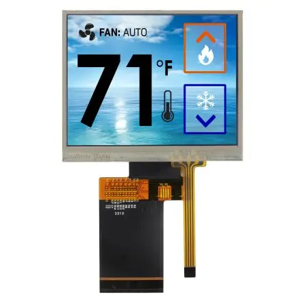 Produktfoto 1 von NEWHAVEN DISPLAY INTERNATIONAL TFT-LCD-Anzeige 3.5 Zoll RGB Touchscreen Ohmsch, 320 x 240 Pixel, 71.82 x 55.05 mm