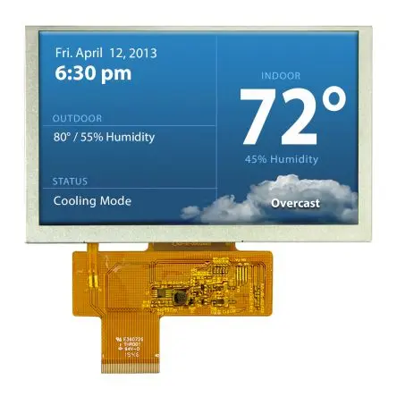 Produktfoto 1 von NEWHAVEN DISPLAY INTERNATIONAL TFT-LCD-Anzeige 5 Zoll RGB, 800 x 480 Pixel, 109 x 65.8 mm LED
